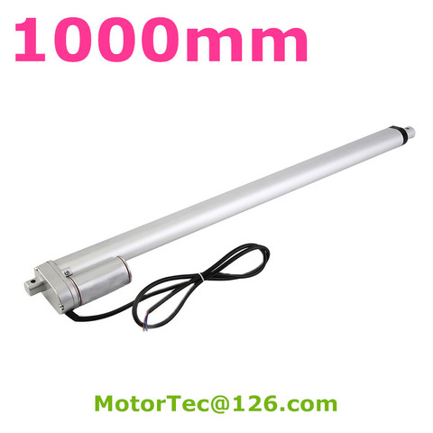 Actionneur linéaire électrique de 1000 mm, haute vitesse 100 mm/s, capacité de charge de 1600 N, 160 Kg, 12 et 24V DC ► Photo 1/6