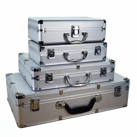 Boîte à outils en alliage d'aluminium boîte de Kit de véhicule extérieur équipement de sécurité Portable valise d'instrument équipement de sécurité en plein air ► Photo 1/6