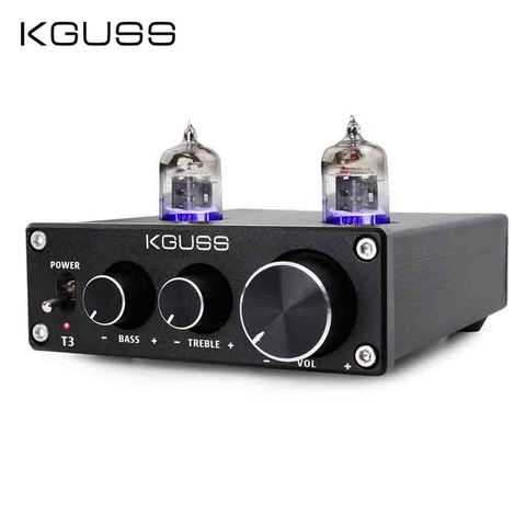 KGUSS T3 MINI Bile 6J1 préampli Tube amplificateur tampon HIFI Audio préamplificateur aigus basses réglage pré-amplis DC12V ► Photo 1/5