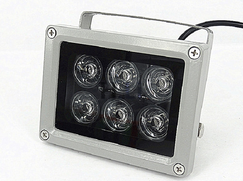 Illuminateurs IR 60m, distance IR 6 Led s, lumière infrarouge LED CCTV, lumière de remplissage pour caméra de sécurité CCTV ► Photo 1/2