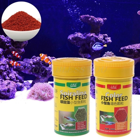 Nutrition de poissons tropicaux de nourriture de spiruline pour la livraison directe de nourriture améliorée par couleur de réservoir de poissons d'aquarium ► Photo 1/5