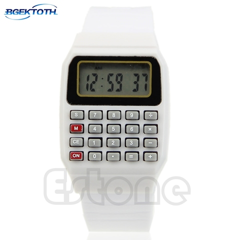 Nouvelle mode enfants Silicone Date multi-usages enfants calculatrice électronique montre-bracelet MAR2 ► Photo 1/6