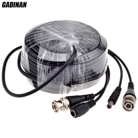 GADINAN BNC câble 5 M/10 M/15 M/20 M/30 M/40 M/50 M en option CCTV câble de sortie vidéo DC Plug câble pour AHD/analogique BNC système DVR Kit ► Photo 1/6