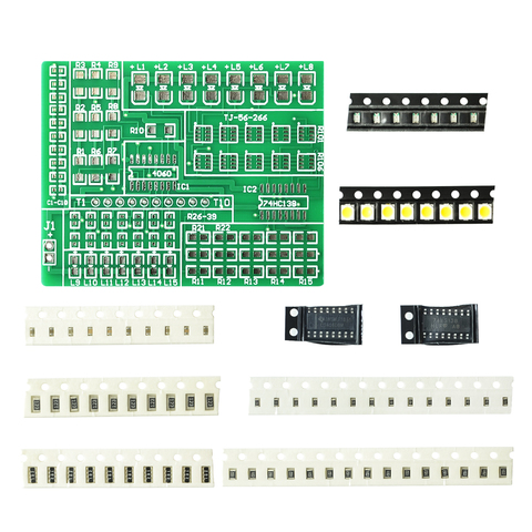 Kit de bricolage avec contrôleur de lumière, 15 couleurs, 1801 SMD, panneau d'entraînement pour le soudage de composants, pièces de production électronique ► Photo 1/4