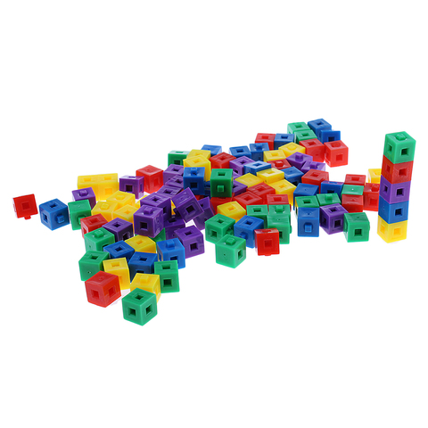 100 pièces/paquet 1cm Kit de construction Cube empilable pour enfants enfants bébé Intelligence développement jouets ► Photo 1/6
