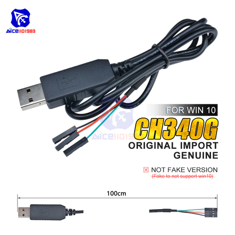 Adaptateur USB 2.0 à TTL, CH340, Original, câble de téléchargement pour Arduino Raspberry Pi, Windows 10/Mac OS X/Linux, câble de 1M ► Photo 1/6