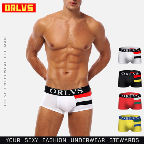 ORLVS-boxer pour homme, sous-vêtement masculin de marque, confortable, respirant, vêtement de nuit à séchage rapide, OR06 ► Photo 1/6