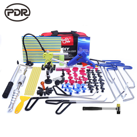 Kit de débosselage pour le débosselage, Super PDR, tiges poussoirs en acier inoxydable, sans peinture, kit d'outils de réparation des bosses de voitures ► Photo 1/6