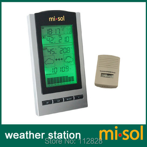 Station météo sans fil avec capteur de température et d'humidité, avec écran LCD, baromètre, 1 unité, livraison gratuite ► Photo 1/4