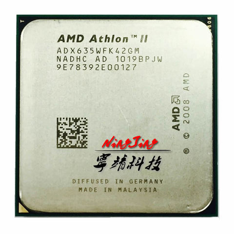 AMD Athlon II, 635, 2.9 GHz, Quad Core, prise AM3, processeur d'unité centrale ADX635WFK42GI/ADX635WFK42GM ► Photo 1/1