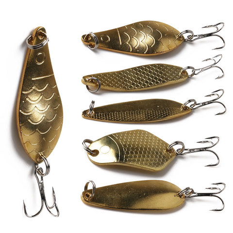 Set de leurres de Pêche , 5 pièces cuillères à paillettes de leurre de Pêche  en métal