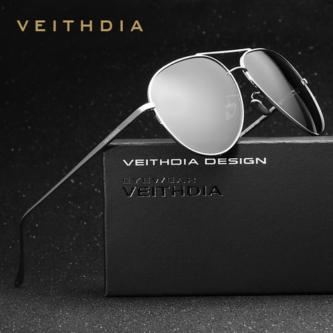 VEITHDIA – lunettes de soleil polarisées UV400, de marque à la mode, avec revêtement miroir, Oculos, pour homme et femme, 3360 ► Photo 1/6