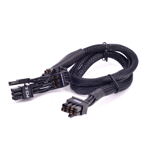 PCIe 8pin à 2 Ports 6 + 2Pin câble d'alimentation manchon plat pour Seasonic FOCUS PLUS platine PX série 850 750 650 550 W ► Photo 1/6