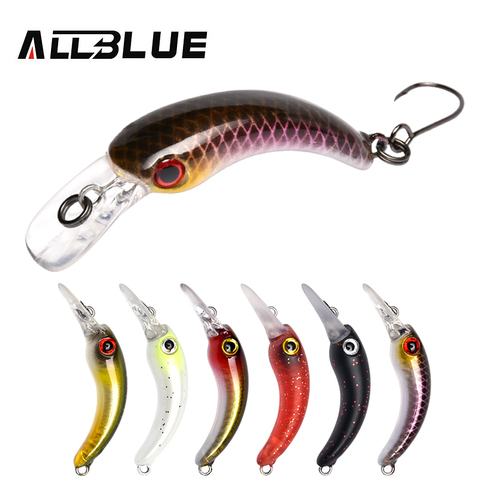 ALLBLUE 1.2g 29mm truite Mini manivelle riz Wobbler leurre de pêche eau douce vairon manivelle artificielle dur appât matériel de pêche ► Photo 1/6