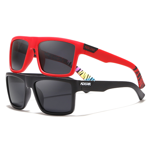 KDEAM – lunettes de soleil polarisées rectangulaires, Topline droite, Signature de marque, lunettes de soleil Sport, étui de protection inclus ► Photo 1/6