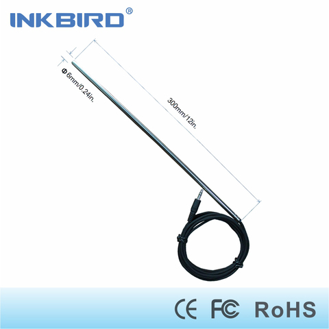 Inkbird – capteur de sonde NTC en acier inoxydable, 12 pouces, Thermocouple, adaptateur femelle à mâle pour Thermostat ITC-306T, ITC-308, ITC-1000, ITC-310T ► Photo 1/6