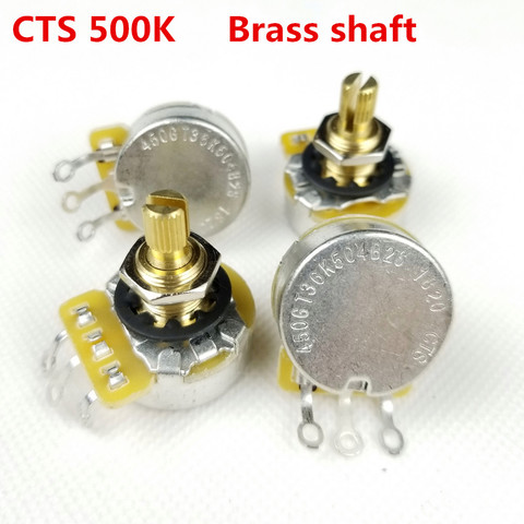 1 pièce CTS 500K laiton arbre fendu grand potentiomètre Audio pour guitare électrique basse 450GT POT ► Photo 1/4