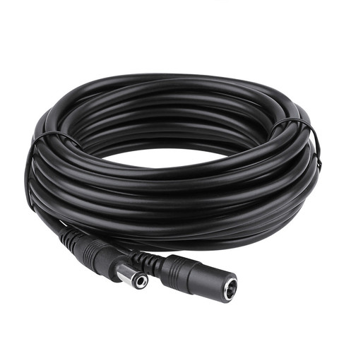 Câble d'extension d'alimentation DC12V 2.1x5.5mm, connecteur mâle-femelle pour caméra de sécurité CCTV, couleur noire 16.5 pieds, câble d'alimentation 5M 10m ► Photo 1/1