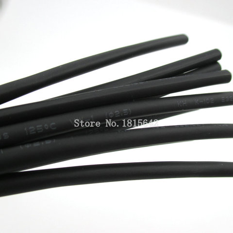 5 mètres/lot noir 2.5mm thermorétractable thermorétractable Tube thermorétractable gaine gaine fil couleur noire ► Photo 1/2