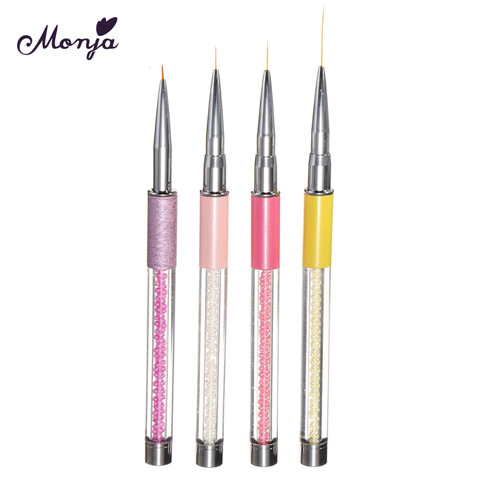 Monja Nail Art lignes françaises rayures Liner brosse fleur conception dessin peinture stylo bricolage ongles brosses maison bricolage manucure outil ► Photo 1/6