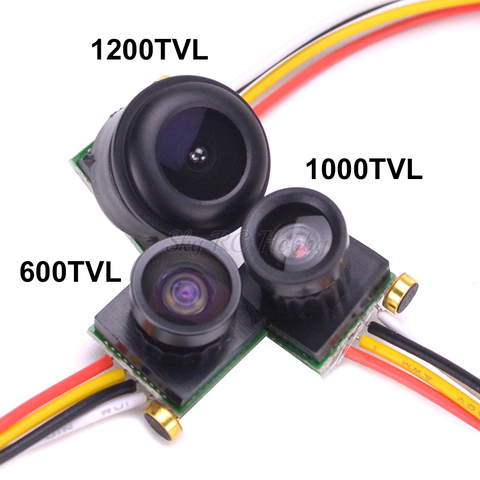 Mini caméra FPV, 1 pièce, Micro 600TVL, 170 degrés 1.8mm/1000TVL, 90 degrés/1200TVL, vidéo couleur à 150 degrés, avec Audio PAL pour Drone ► Photo 1/6
