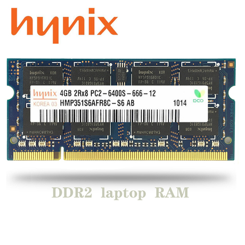 Hynix – barrette de RAM DDR2 1 go, 2 go ou 4 go pour ordinateur portable, module de mémoire vive, fréquence 667/800/5300 Mhz, norme PC3 6400s/SO-DIMM s/667 ► Photo 1/5