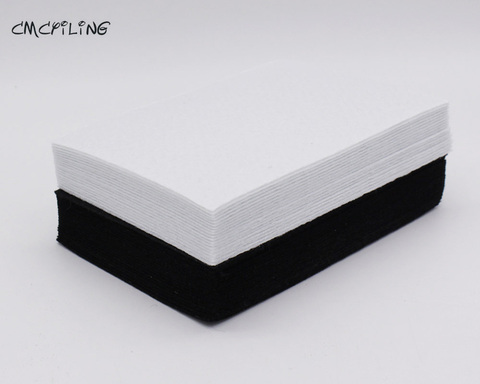 Tissus en feutre dur de Polyester 1mm, couleur blanche ou noire, pour bricolage, décoration, couture ► Photo 1/6