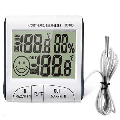 Thermomètre numérique d'intérieur et d'extérieur, Station météo avec écran LCD, hygromètre et alarme, DC103 ► Photo 1/6