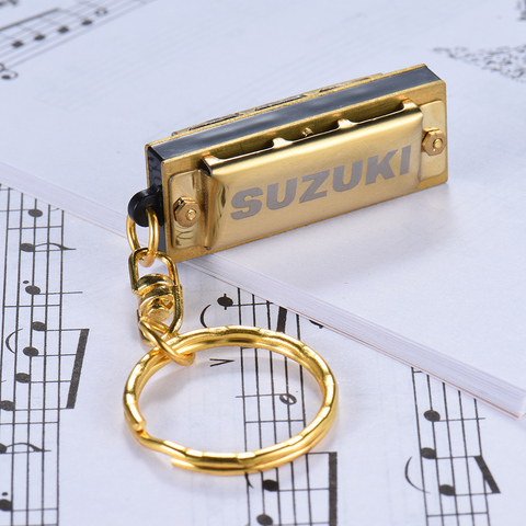 Harmonica porte-clés 5 trous, 10 tons, Mini Instruments à vent doré ► Photo 1/5