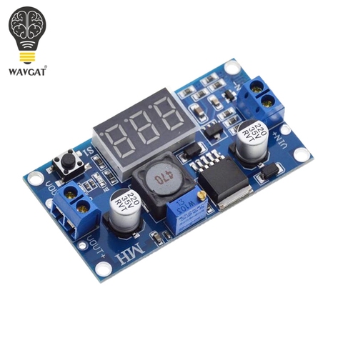 Livraison gratuite LM2596 BUCK 3A DC-DC Module d'alimentation abaisseur réglable en tension + voltmètre bleu LED WAVGAT ► Photo 1/6