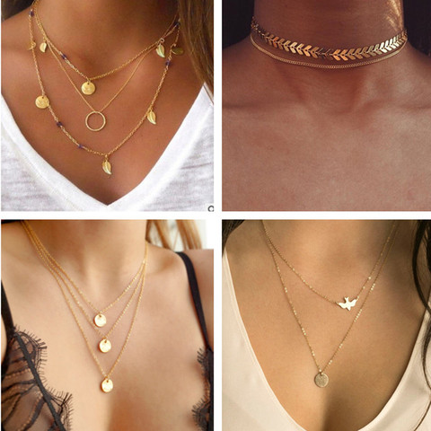 Tenande – collier Vintage bohème en pierre naturelle pour femmes, perles de paix, Dove, gouttelettes d'eau, clavicule, chaîne, cadeaux de saint valentin ► Photo 1/6