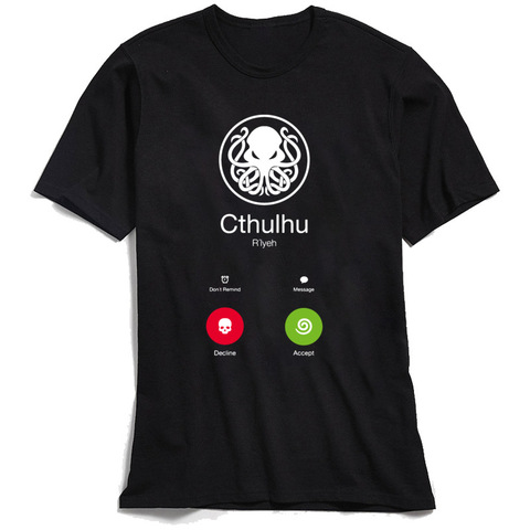 Appel de CTHULHU T-shirt nouveauté concepteur T-shirt pour hommes 100% coton T-shirt drôle été Geek hauts Swag Steampunk poulpe t-shirts ► Photo 1/6