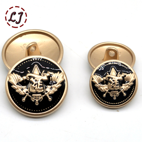 Bouton décoratif de haute qualité, étoile militaire de l'armée en or, boutons de couture pour chemise pardessus vêtement, bricolage ► Photo 1/1