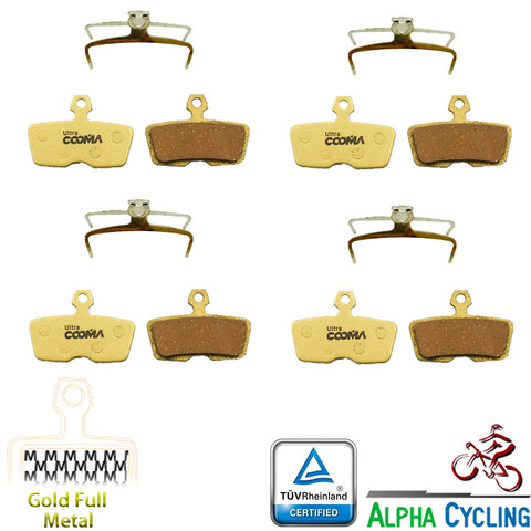 Plaquettes de freins à disque de vélo pour SRAM Code R, Code, nouveau Guide depuis 2017, 4 paires, entièrement métallique doré ► Photo 1/6