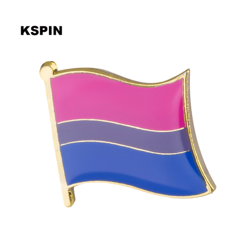 Badges à revers bisexuels Pride arc-en-ciel Pride Gay pour vêtements en patchs, icône de Rozety Papierowe XY0136 ► Photo 1/6