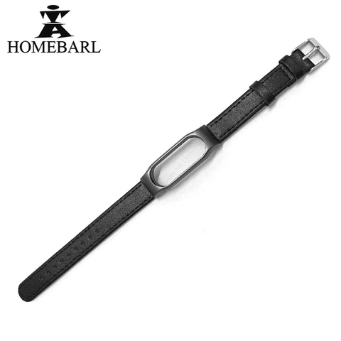 Bracelet de rechange en métal et cuir pour Xiaomi Mi Band 2 3 4 5 ► Photo 1/6