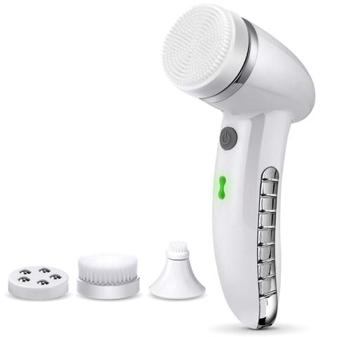 4 en 1 électrique femmes 100% lavage sûr brosse de nettoyage du visage IPX6 USB femelle électrique appareil de nettoyage du visage Nu visage soins de la peau ► Photo 1/6