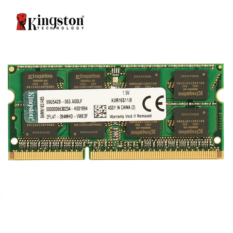 Kingston-mémoire RAM DDR3, Notebook, 4 go, 8 go, 1600MHz, mémoire CL11, SODIMM, non-ecc, KVR16S11/8 ► Photo 1/4