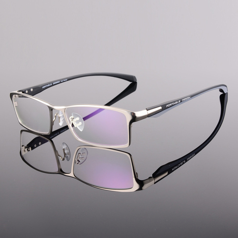 Lunettes de mode toptiques cadre myopie hommes lunettes optiques cadre lunettes de vue commerciales alliage lunettes en acétate ► Photo 1/6