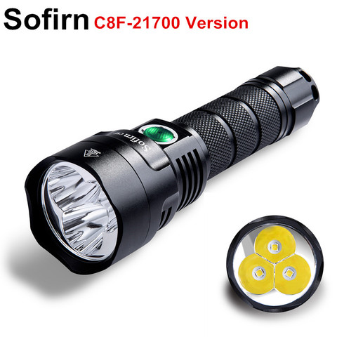 Sofirn-nouvelle Version C8F 21700, puissante lampe à Triple réflecteur lampe de poche LED, Cree XPL 3500lm, lampe Super lumineuse avec 4 groupes et rampe ► Photo 1/6
