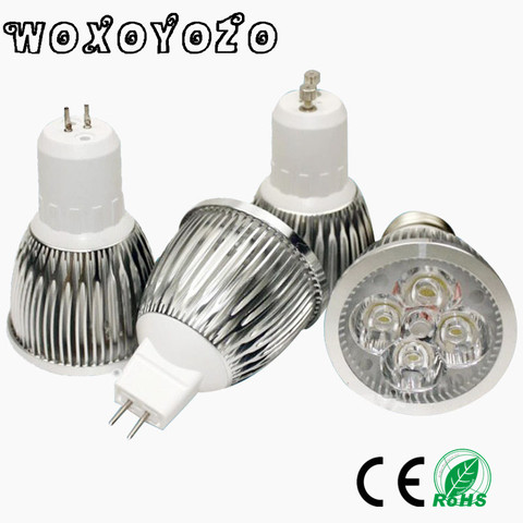 Projecteur haute puissance LED, éclairage à intensité réglable GU5.3 MR16 ampoule led MR 16 AC et DC 12V, GU 5.3, AC 110/220V, 9/12/15W, lampe à Led ► Photo 1/6