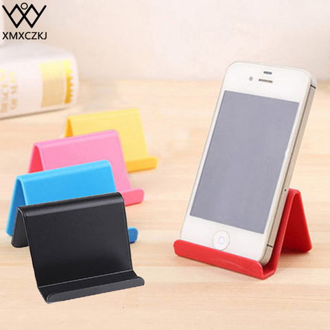 Support de téléphone portable Table support de bureau en plastique support de bureau couleur bonbon mini support portable support universel pour smartphone ► Photo 1/6