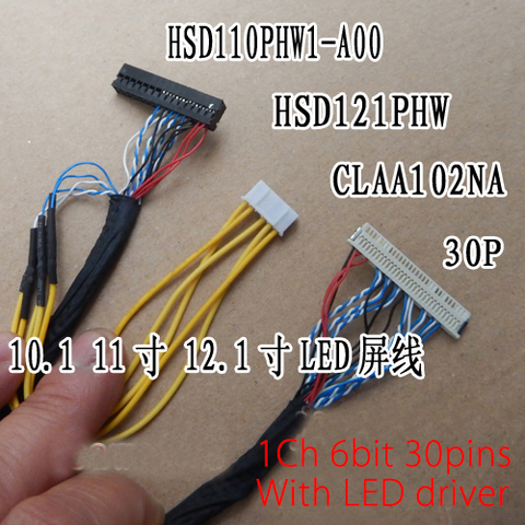 Câble lvds spécial 1ch 6bit 30 broches, 10.1, 11/12.1 pouces, pour CLAA102NA, avec pilote LED, FI-XB30SL ► Photo 1/5