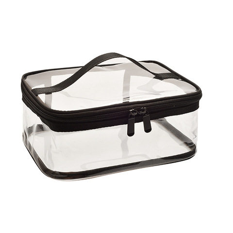 Sac de rangement de cosmétiques en PVC Transparent, sac de rangement de maquillage pour femmes, sac de lavage Portable de voyage ► Photo 1/6