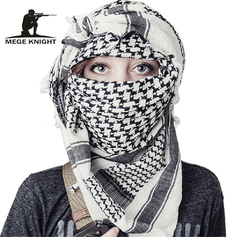 Voile militaire Shemagh, Hijab musulman épais, tactique multifonction, châle, écharpes arabes, Keffiyeh, mode pour femmes ► Photo 1/6