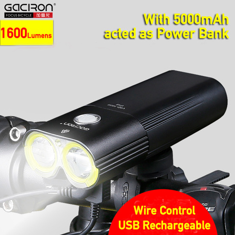 GACIRON 400-1800 Lumens vélo avant lumière USB Rechargeable vélo phare lampe de poche vtt route vélo LED étanche lampe frontale ► Photo 1/6