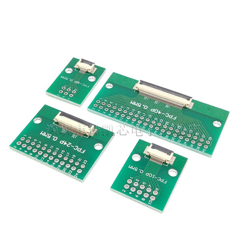 FPC connecteur de câble FFC 1 pièce | 6 8 10 12 14 20 30 40 50PIN, adaptateur SMT à 0.5mm 2.54 pouces, pas à travers le trou, DIP PCB ► Photo 1/3