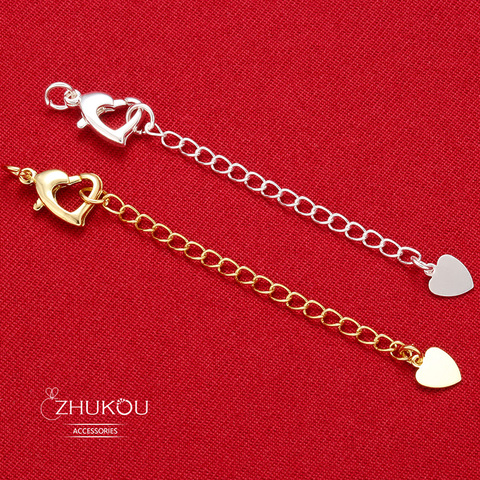 ZHUKOU-chaîne de couleur or/argent, 2 pièces, pour porte-clés à la main, accessoires de bijoux, modèle VL19 13x80mm ► Photo 1/6