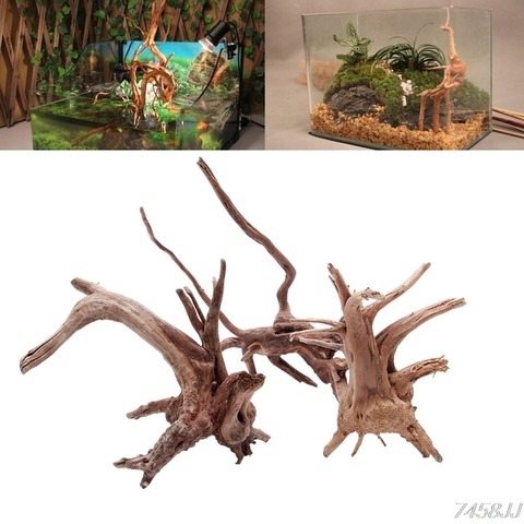 Décoration d'aquarium tronc en bois naturel | Décoration d'aquarium, tronc naturel, arbre de bois, Aquarium réservoir de poissons, plante souche, ornement Landscap décor Z03 ► Photo 1/1