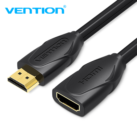 Vention HDMI câble d'extension mâle à femelle 1.5M/2M/3M/5M HDMI 4K 3D 1.4v HDMI câble étendu pour HD TV ordinateur portable LCD PS3 projecteur ► Photo 1/6